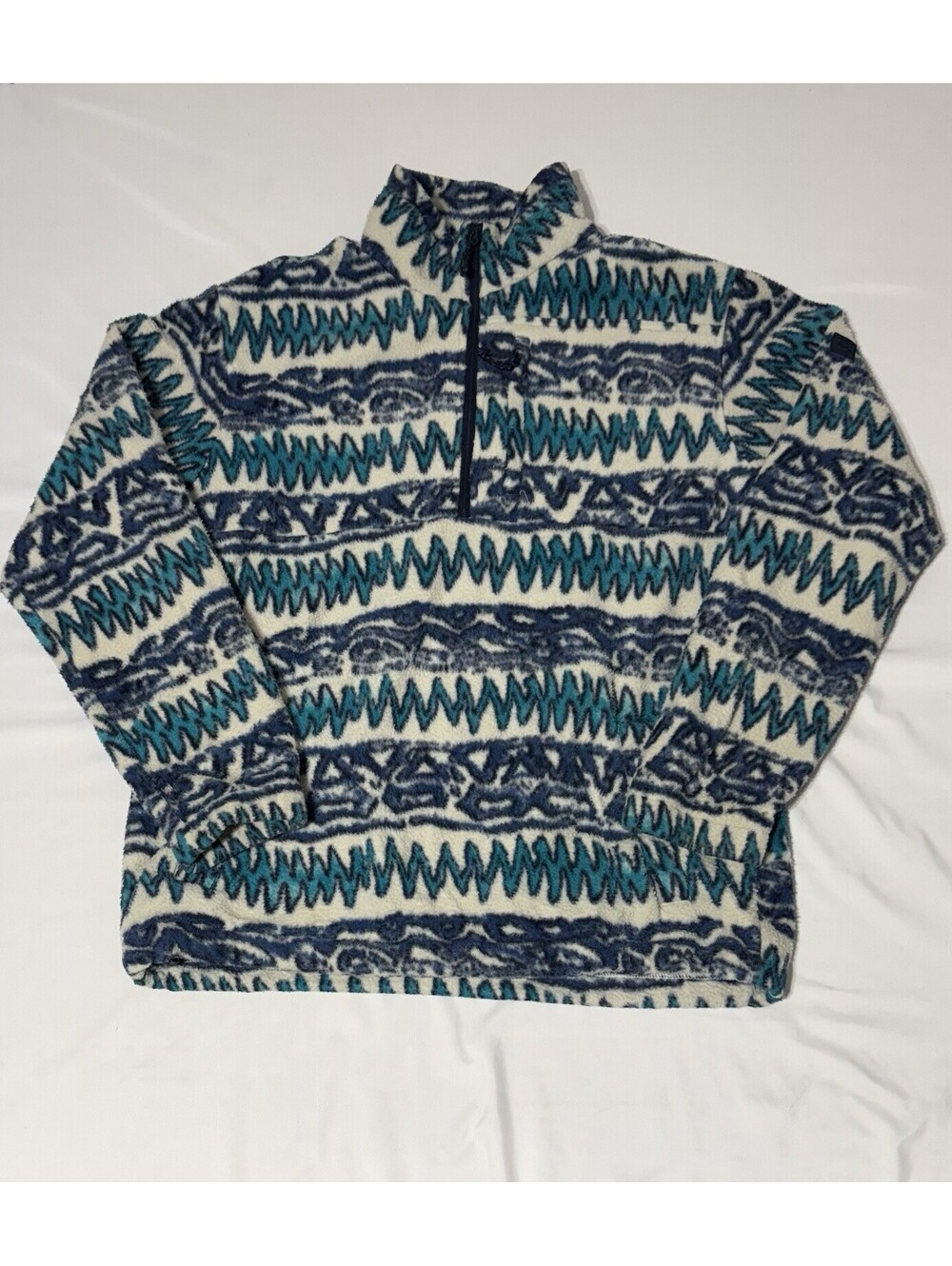 Billabong Adventure Division 1/4 Zip Fleece Pullover Jacket Men Lg Aztec Native